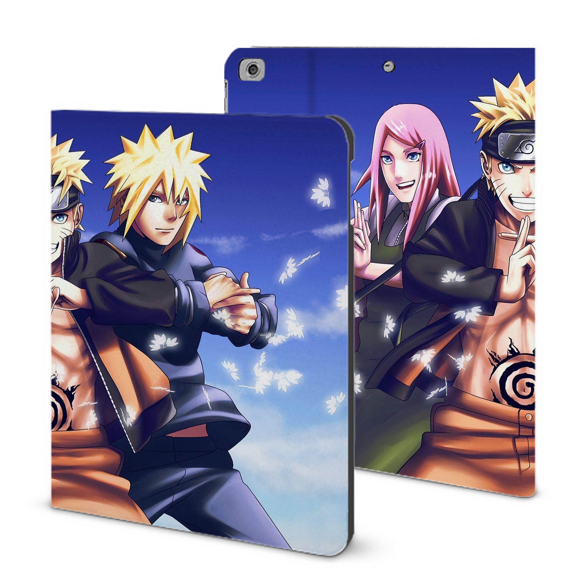 （画像用） NARUTO -ナルト- NARUTO -ナルト- 疾風伝 IPad ケース ブック型 PUレザー TPU 耐衝撃 軽量 薄型 ペン収納なし 全面保護 IPad 各モデル対応